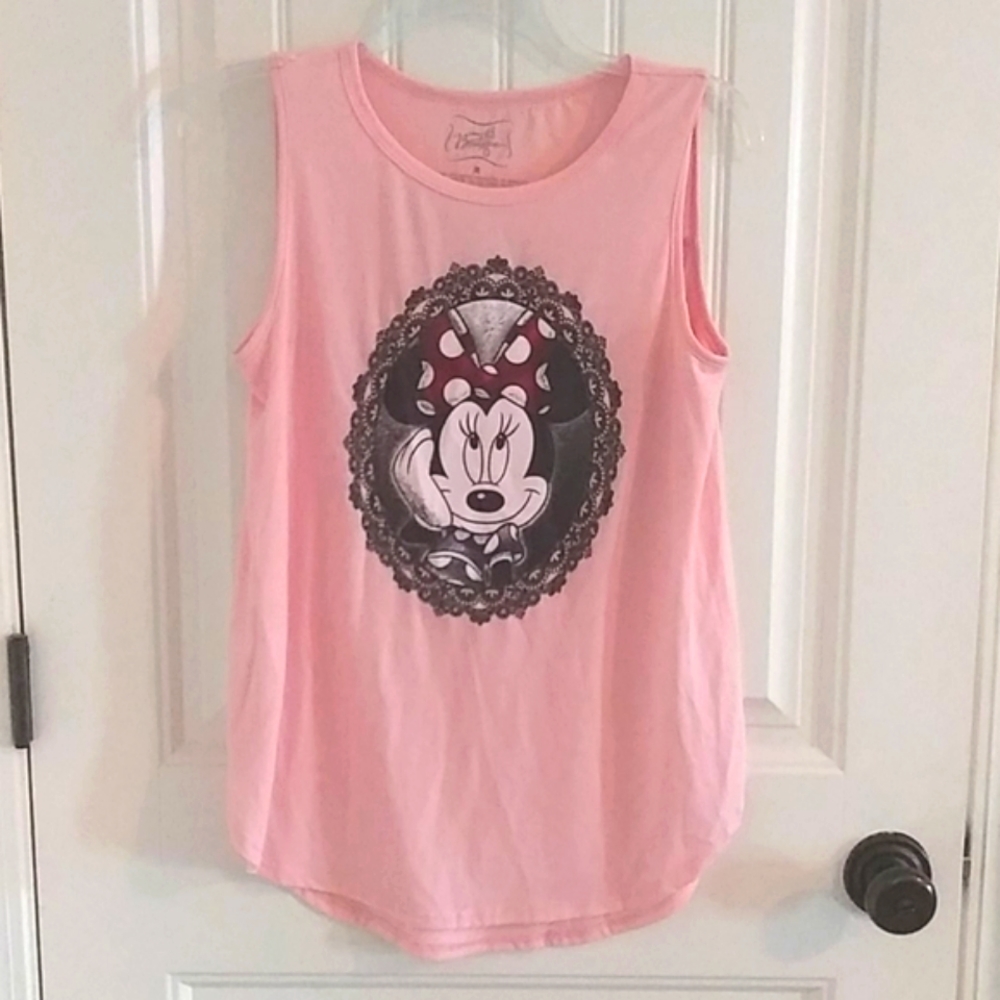 Disney Boutique Minnie Mouse pink sleeveless shirt